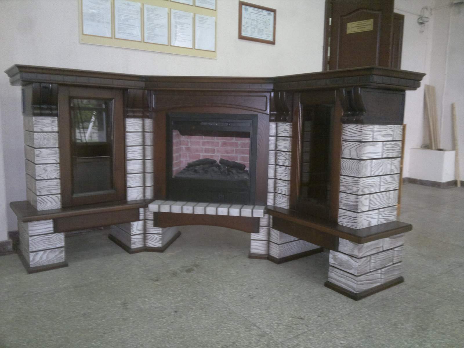 corner fireplace