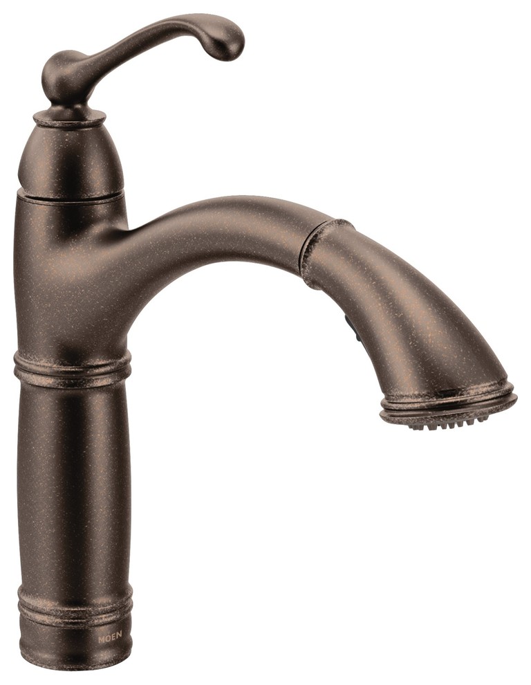 Oil Rubbed Bronze 1-Handle Pullout Kitchen Faucet
