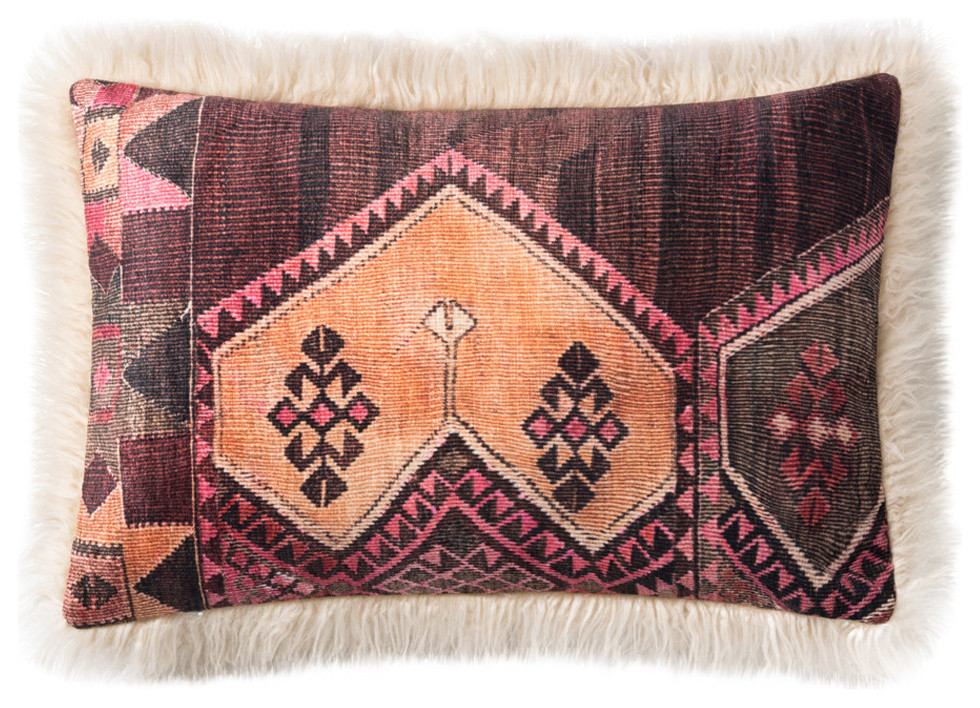 Loloi Decorative Throw Pillow 13"x21" Cover Only MULTI / IVORY, 13" x 21" Southwestern