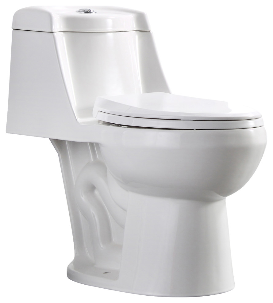 Ove Decors Angara Dual Flush 1Piece Elongated Toilet Soft Close