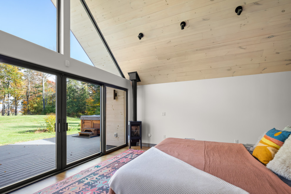 Inspiration for a modern bedroom remodel in Burlington
