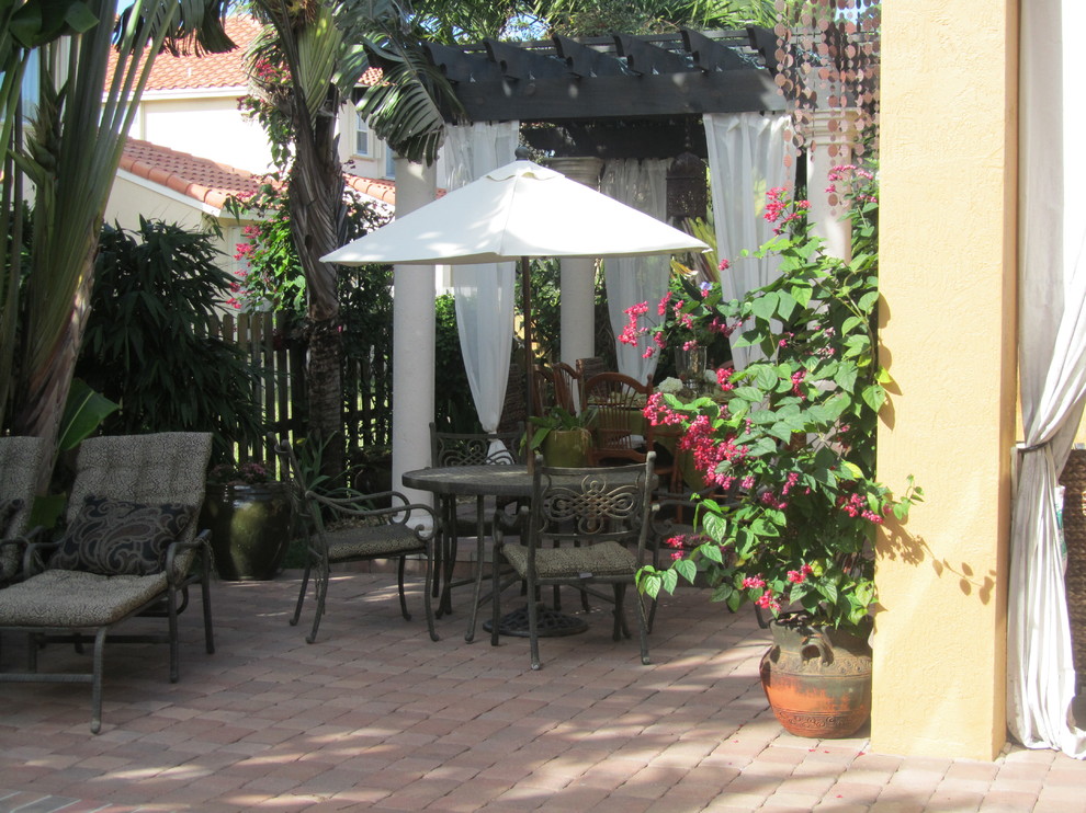 Tropical patio in Miami.