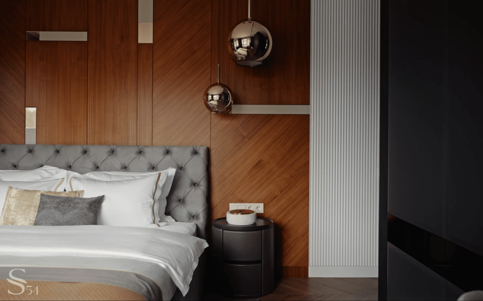 Прикроватные тумбочки в трендовом винном оттенке из натуральной кожи