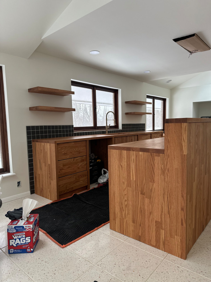 Custom Butcher Block Cabinet/Countertop Install