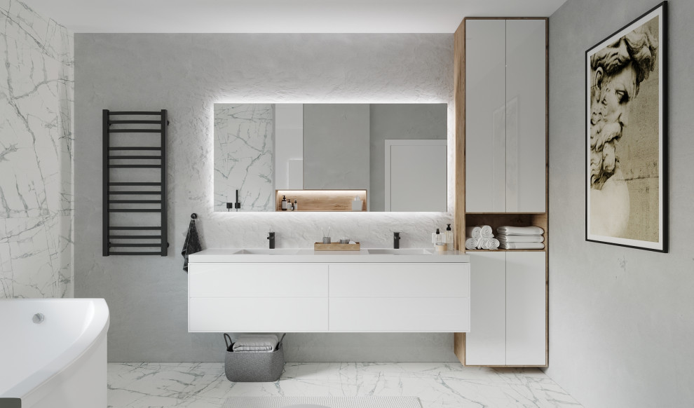 Просторная ванная комната