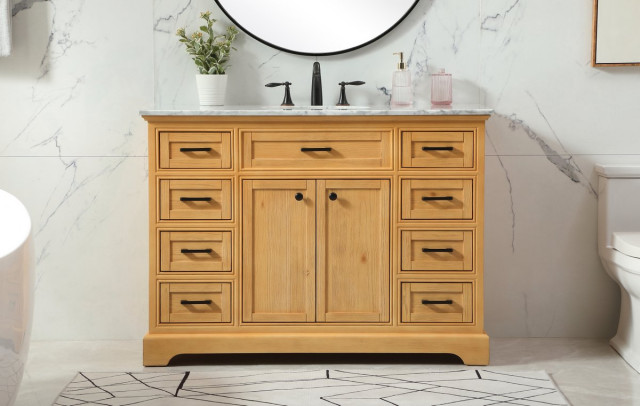 Elegant VF15048NW 48" Single Bathroom Vanity, Natural Wood ...