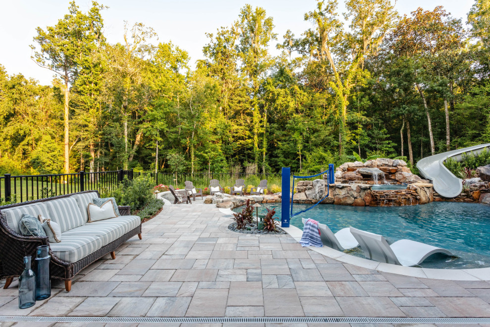 Pool - rustic pool idea in Jacksonville