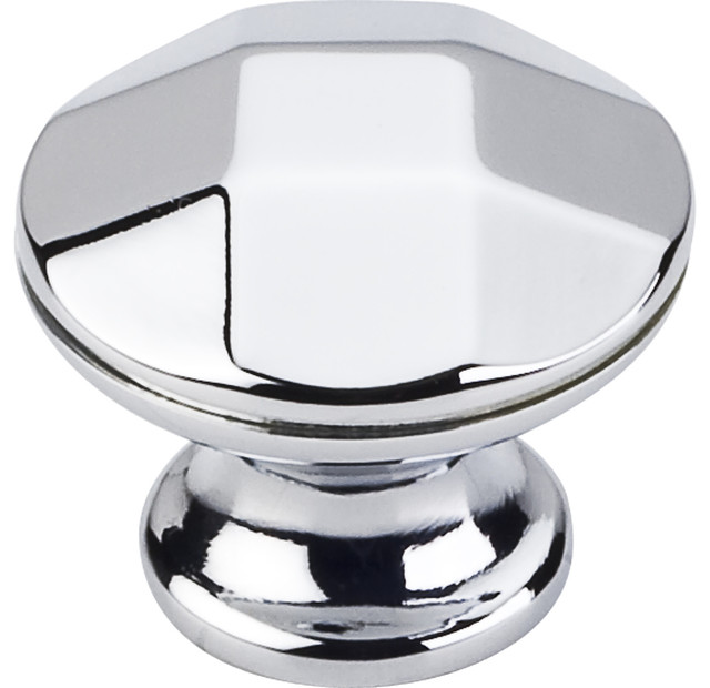 Elements 423PC Drake Faceted Geometric Knob, Polished Chrome