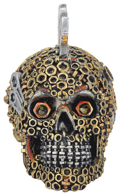 Gear Head Nuts And Bolts Motor Skull Statue
