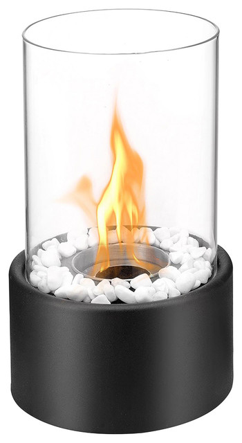 Regal Flame Eden Ventless Tabletop Portable Bio Ethanol Fireplace, Black