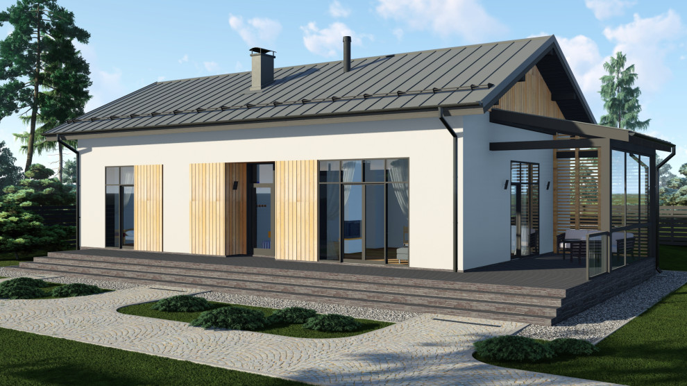 Одноэтажный дом в европейском стиле «ЗС 134-22-1»