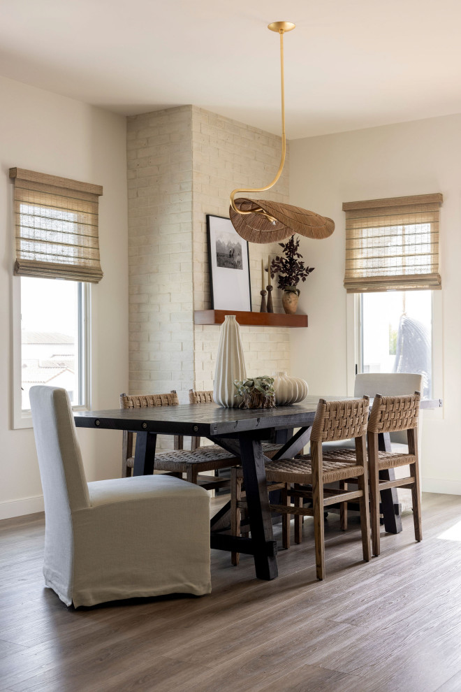 Inspiration for a mediterranean dining room remodel in Los Angeles