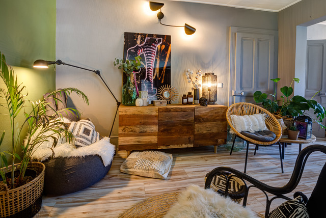 Salon Bohemian exotisk-vardagsrum