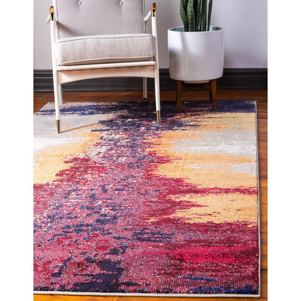 Rug Unique Loom Estrella Pink Rectangular 3' 3 x 5' 3 Contemporary Area Rugs by User Houzz