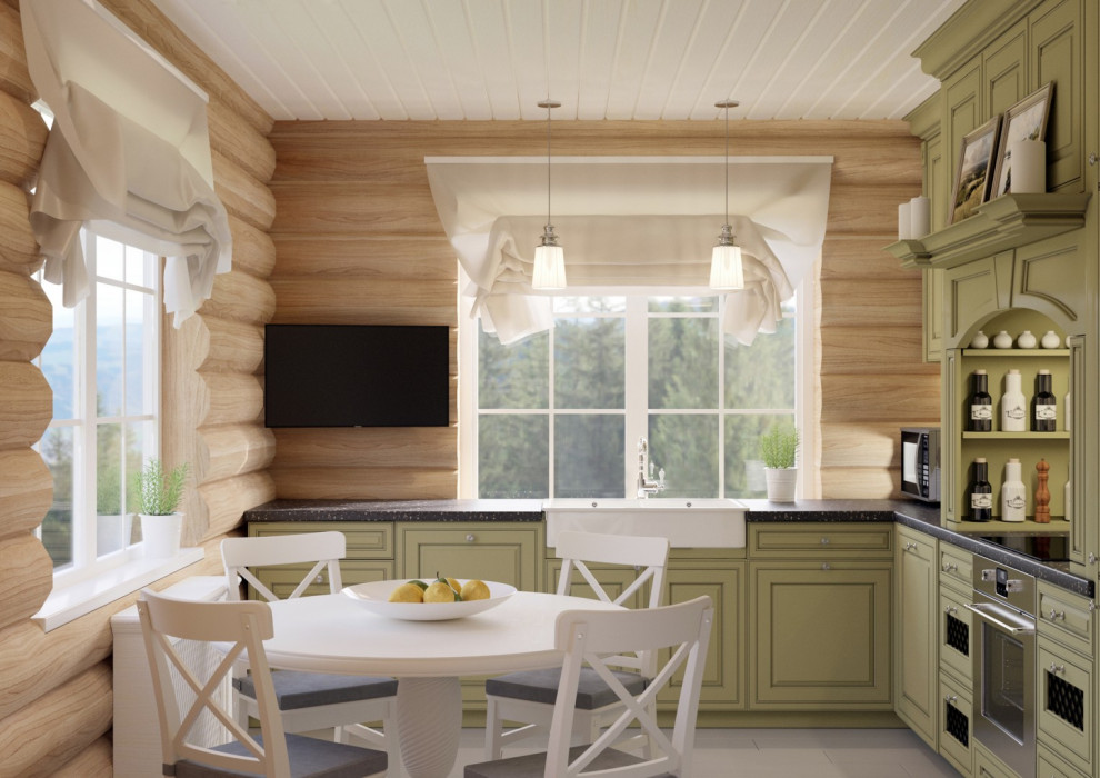 Кухня в деревянном доме