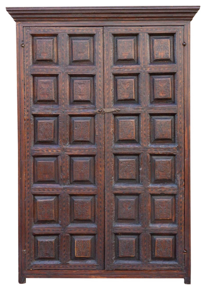 Precious 19th Century Spanish Colonial Armoire Traditional Armoires