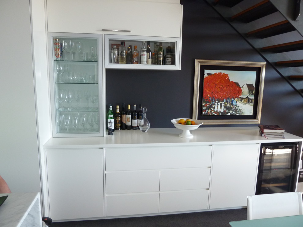 Design ideas for a contemporary living room in Sydney.