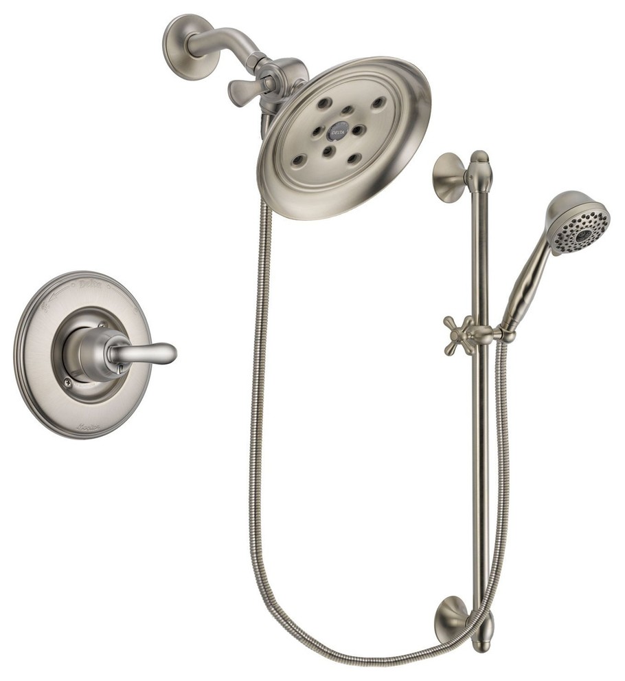 Delta Linden Stainless Steel Finish Shower Faucet System w/ Hand Spray DSP1736V