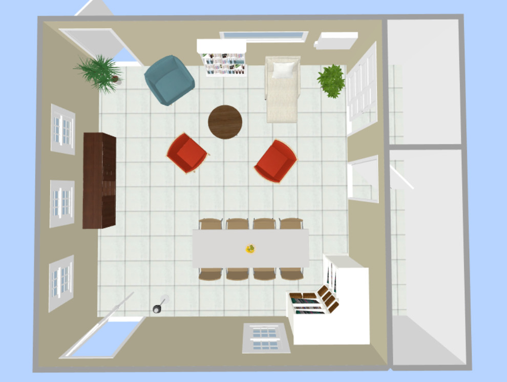 Can you please help with this room concept? Personal library/game room