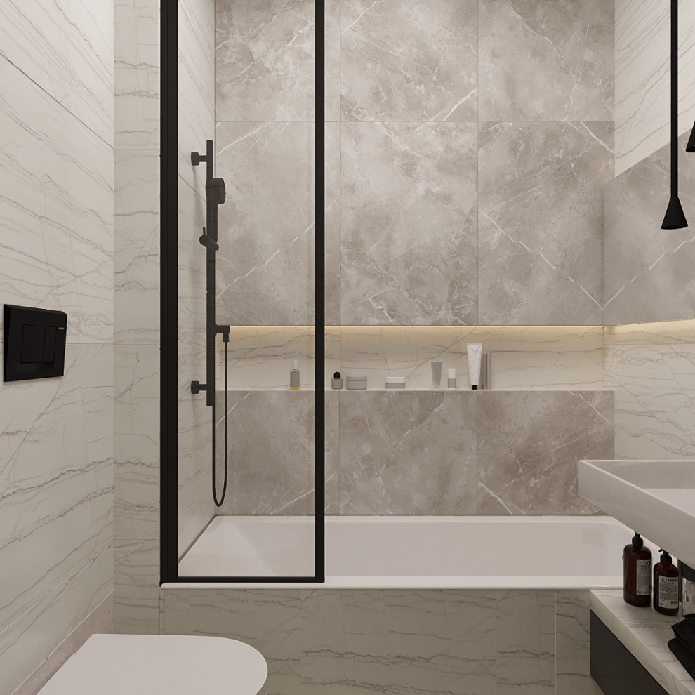 Травертин и дерево