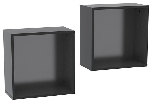 Nexera Avenue Decorative Wall Cubes In Black Lacquer Set Of 2 Nexera Avenue Decorative Wall Cubes In Black Lacquer Set Of 2