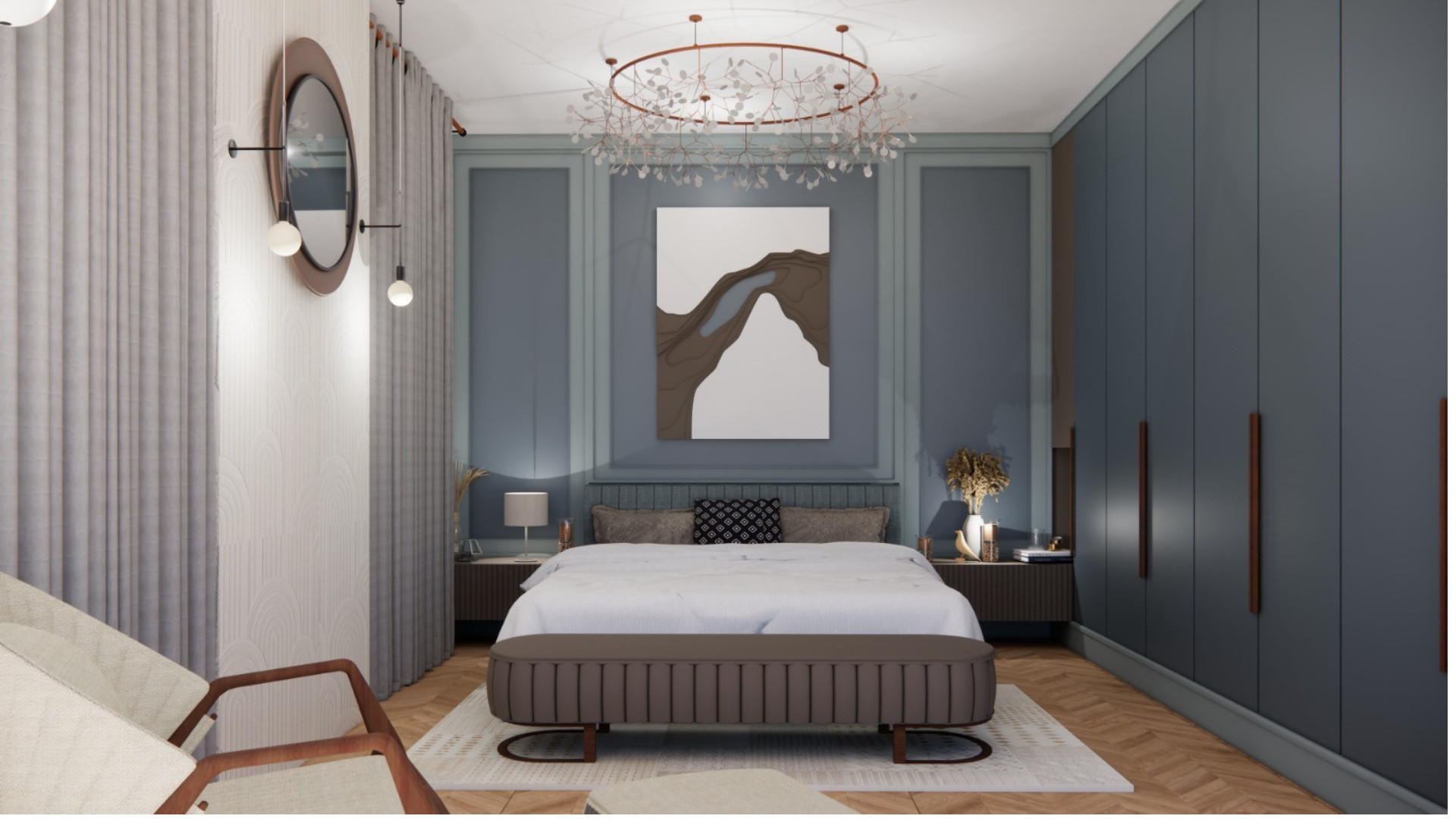 Sleek and Stylish Master Bedroom in Watford