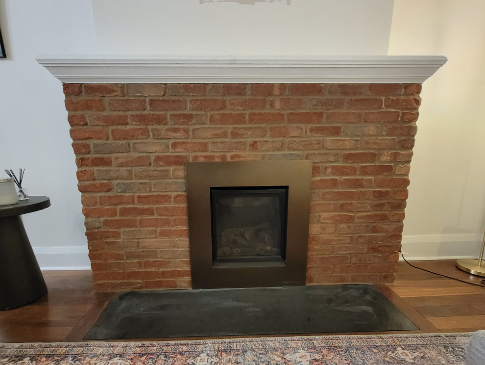 Brick Fireplace (after)