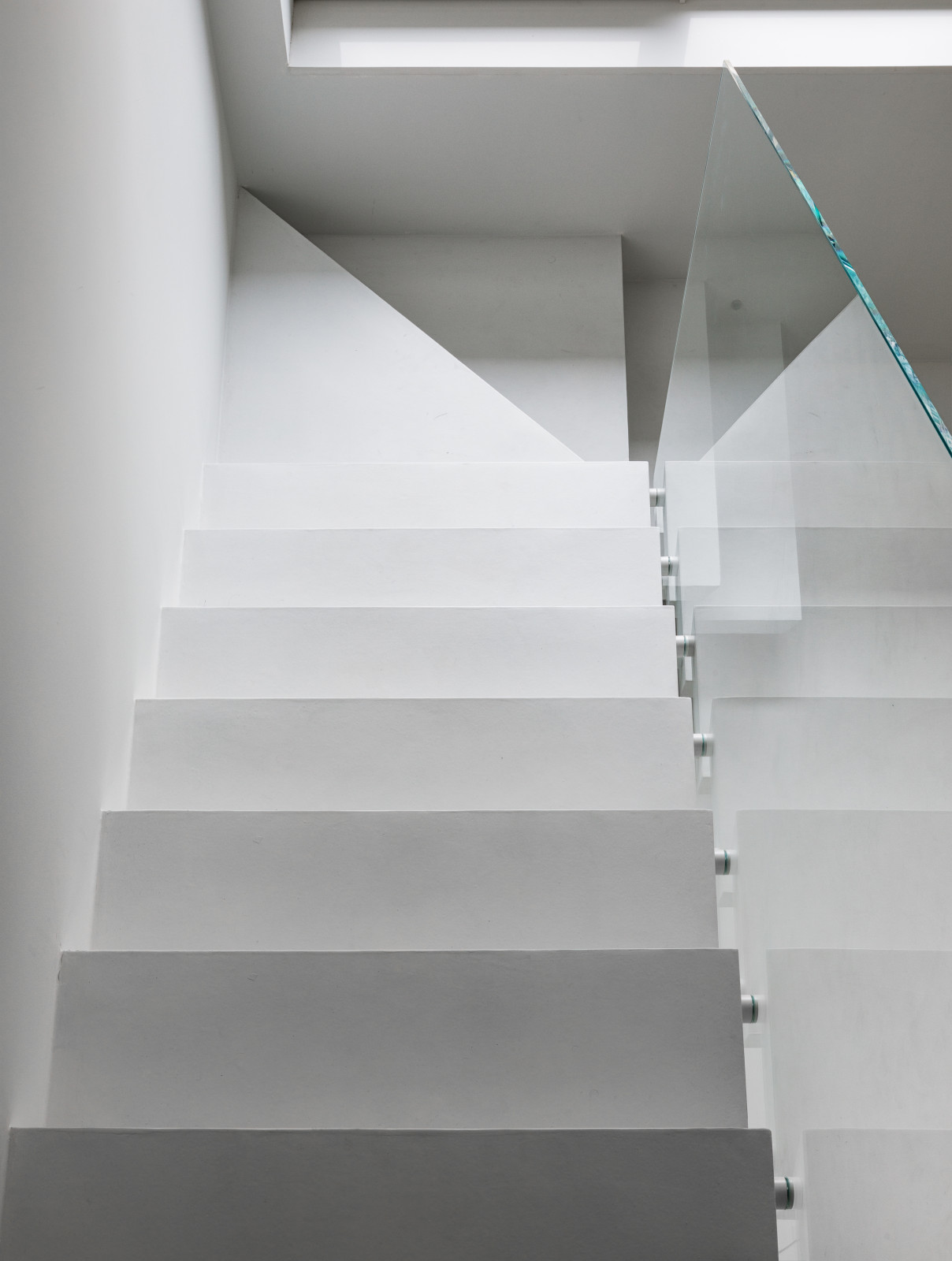 Stylish monochromatic white penthouse