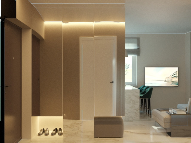 Квартира в теплых тонах