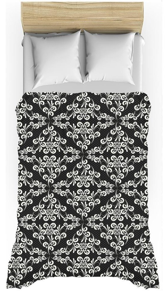 Ornate Lace Duvet Cover, Twin Contemporary Duvet Covers And Duvet