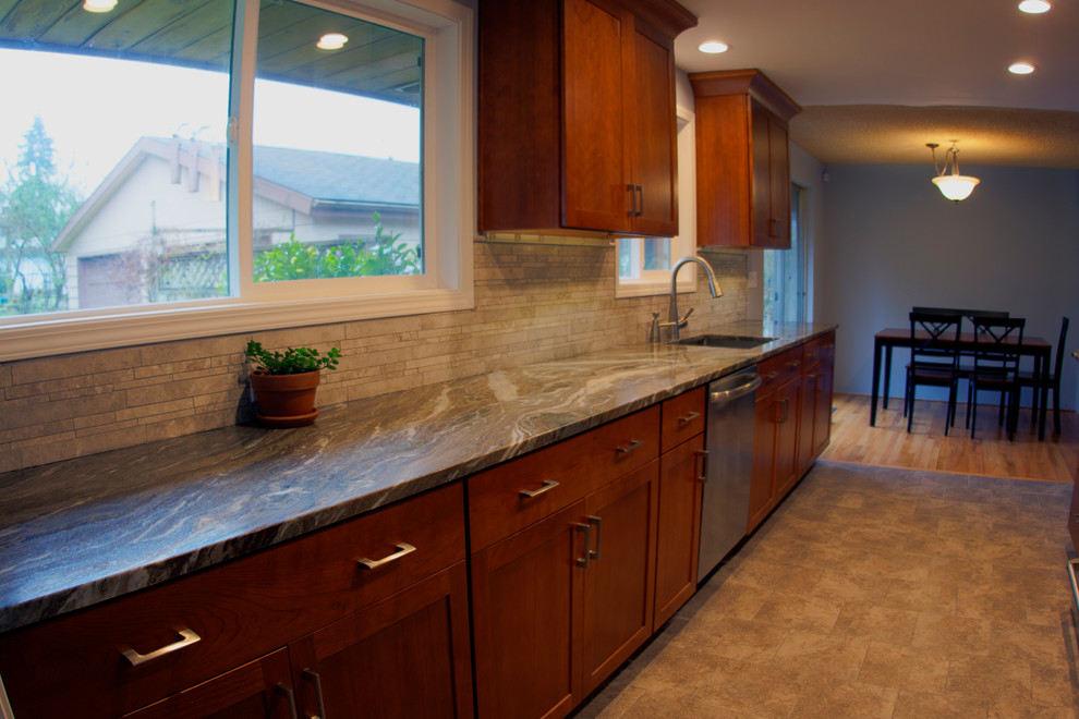 Inspiration for a transitional home design remodel in Seattle