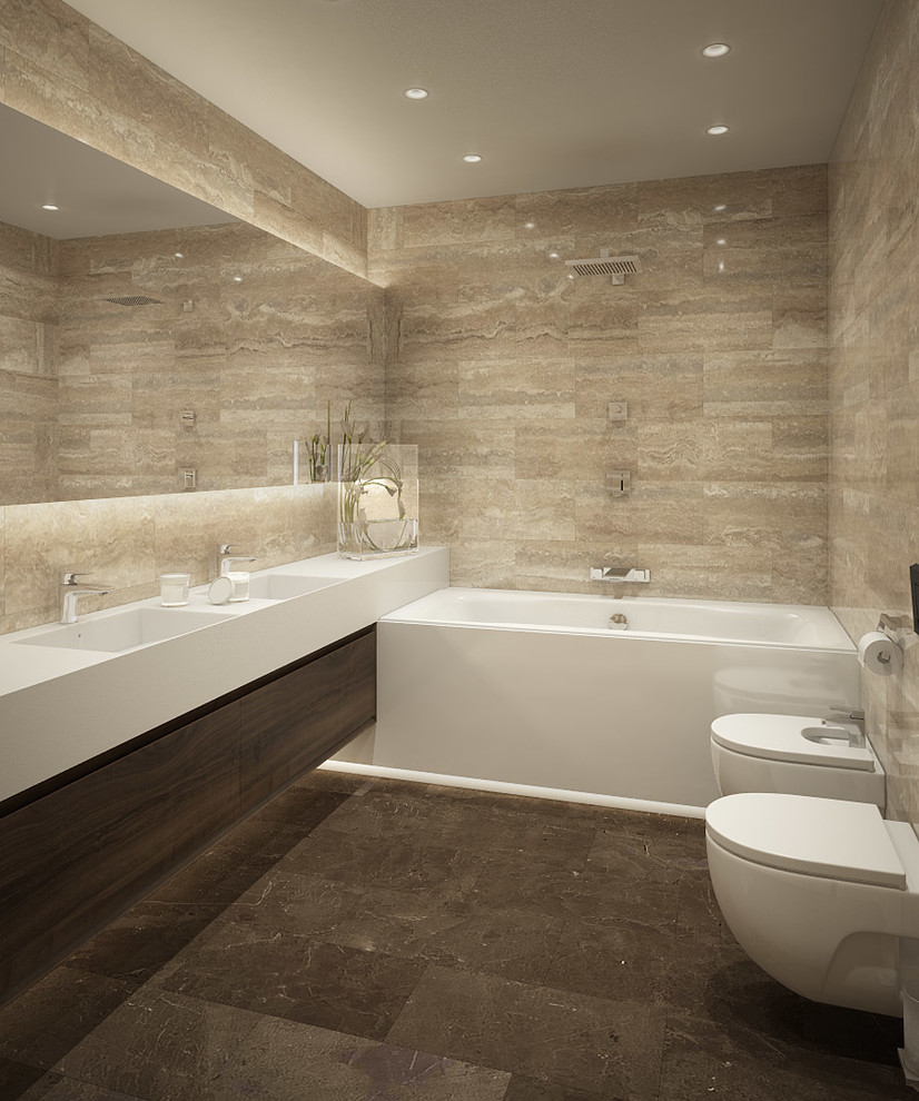 Санузел / Таунхаус / Современный интерьер