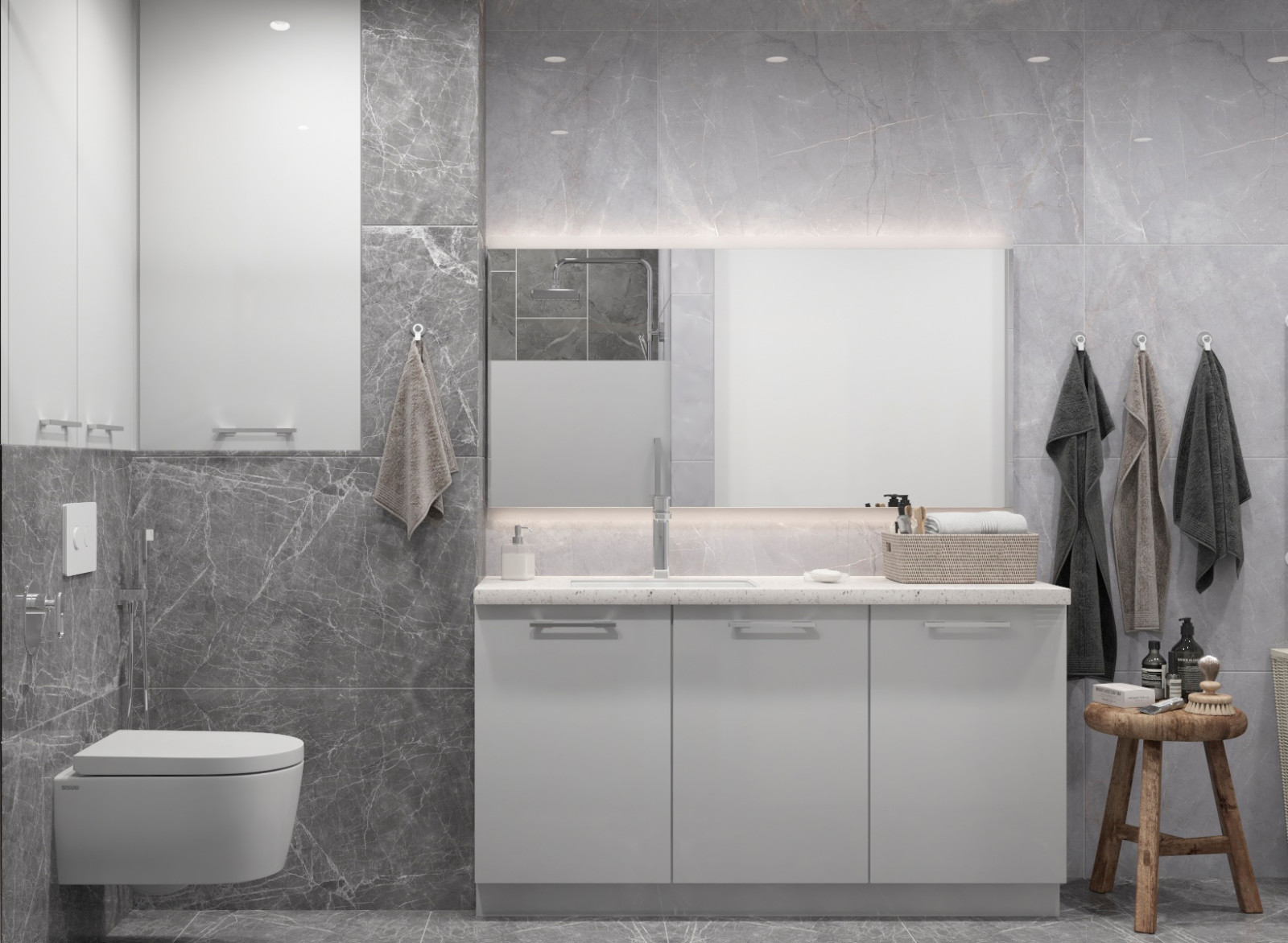 Два санузла в одном коттедже