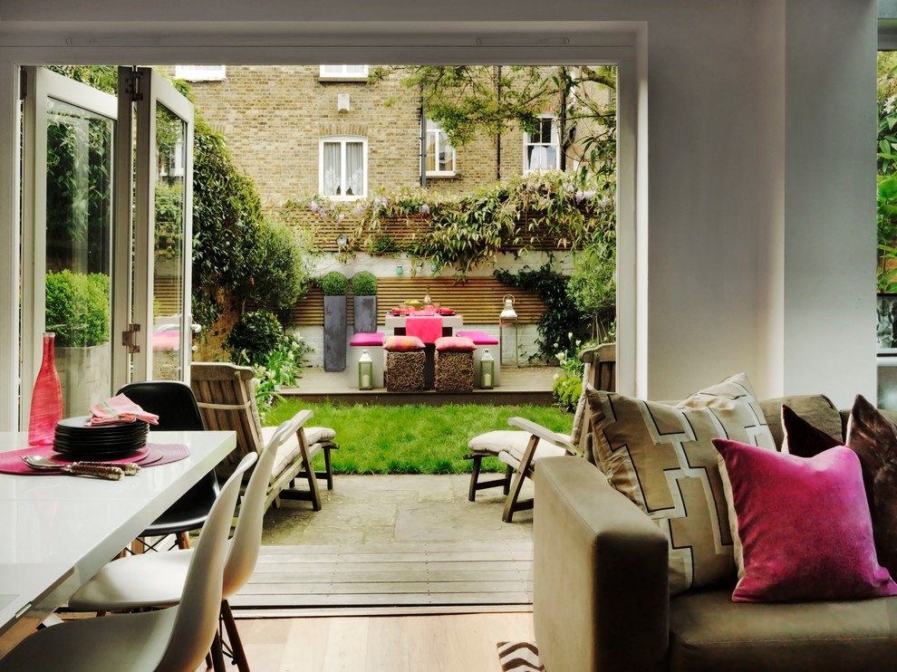 This is an example of a contemporary garden in London.