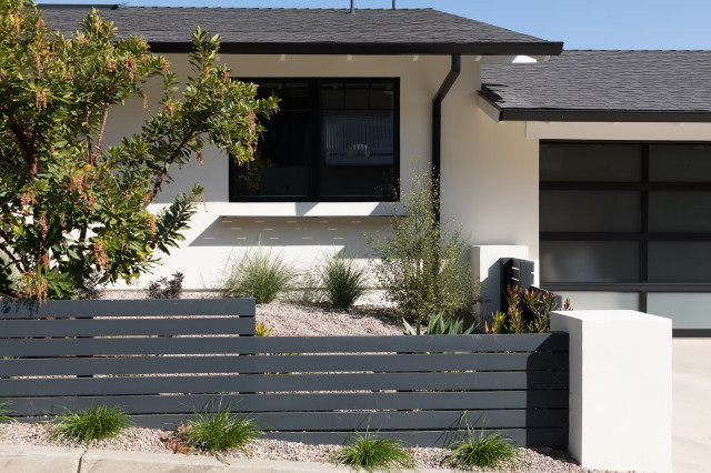 Clean lines and native landscaping modern-garden