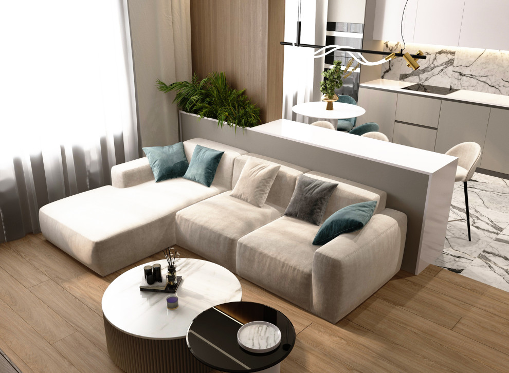 Кухня-гостиная в современном стиле г. Дзержинск