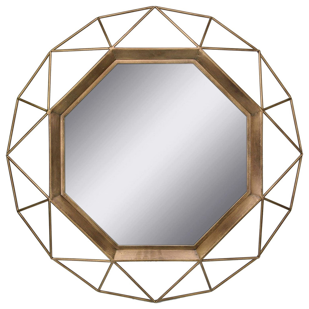 Gold Geometric Wall Mirror Midcentury Wall Mirrors by Imtinanz