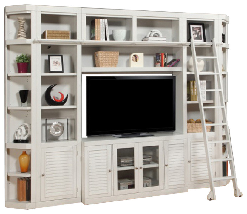 Boca Entertainment Center With Bookshelf Ends, 5Piece Set