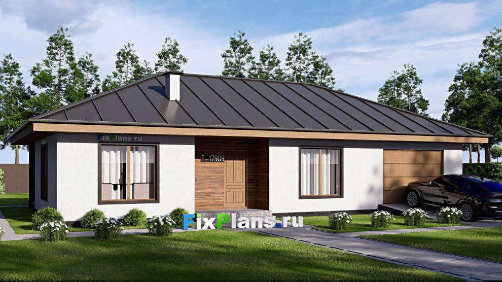 Проект одноэтажного дома 10х18м S149м2 F-17909