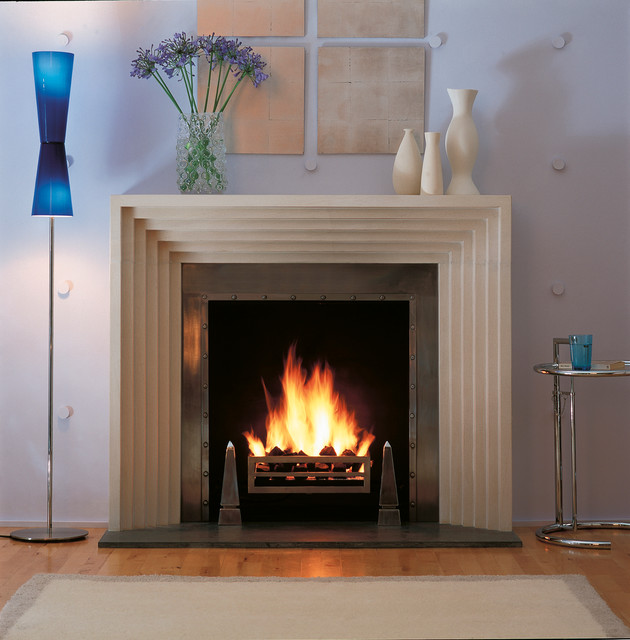 Chesney S Odeon Fireplace Mantel Contemporary Living Room