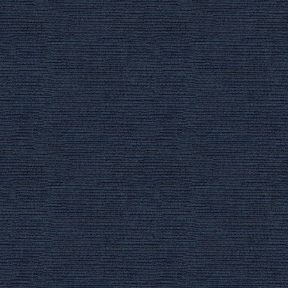 Naval Blue Texture Solids Plain Woven Chenille Upholstery Fabric