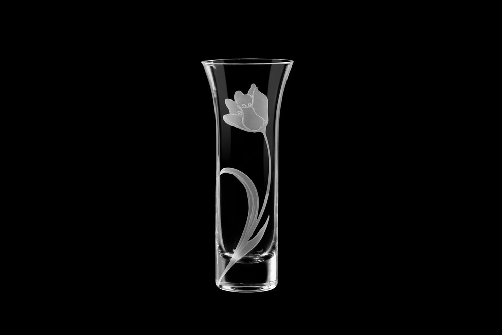 Tulip 10" Vase Contemporary Vases by Qualia Glass, Inc. Houzz