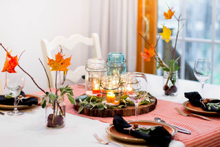 Winter Tablescape dining-room