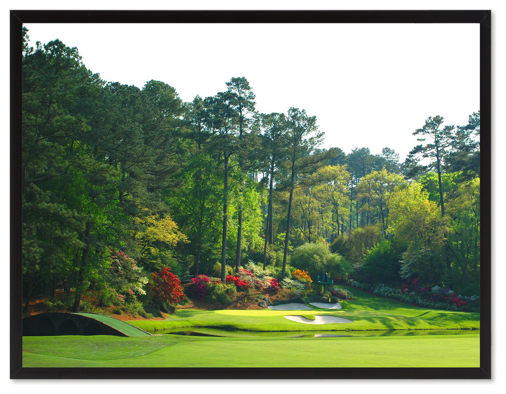 Augusta Golf Course Photo Print on Canvas with Picture Frame, 22"x29"