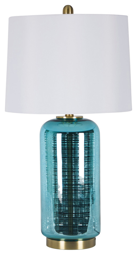 Glass Jug Table Lamp, Blue, 29" Contemporary Table Lamps by Sagebrook Home Houzz
