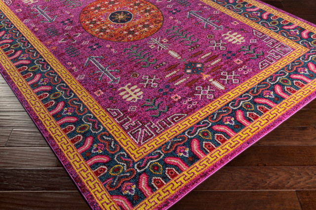 Traditional BHS-0017778 Turkish Poly Pink Classic Accent Rug | 7'10" x 10'3"