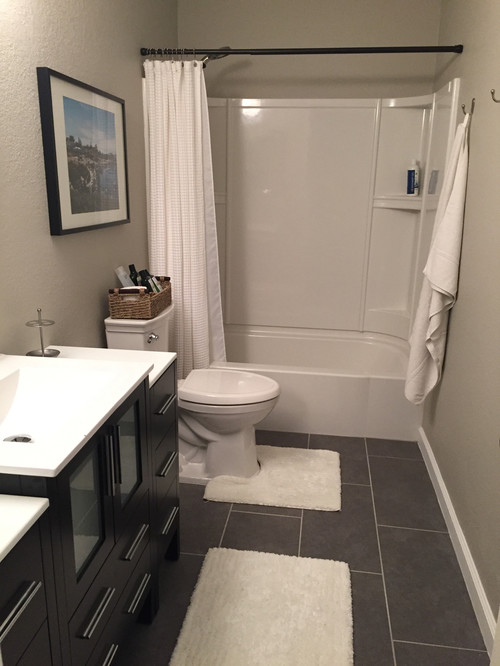 Are Plastic Fiberglass Bathtub Surrounds Looking Didn T Want To Pull Out A Perfectly Good Surround And Tub They Mold Together In An Infrequently Used Bathroom The Master We Have Grout Clean