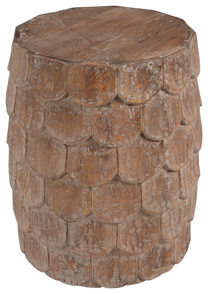 Handmade Scales Side Table, Natural White Rustic Side Tables And End Tables by C.G. Sparks