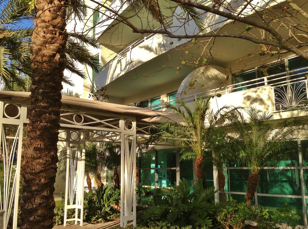 Photo of a modern entryway in Miami.