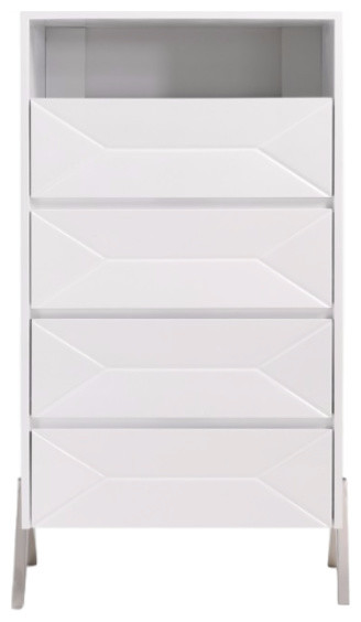 Modrest Candid Modern White Chest Contemporary Dressers By